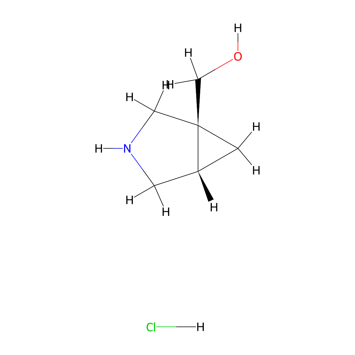 [(1S,5S)-3-azabicyclo[3.1.0]hexan-1-yl]methanol hydrochloride molecular structure, CAS 2624109-28-8