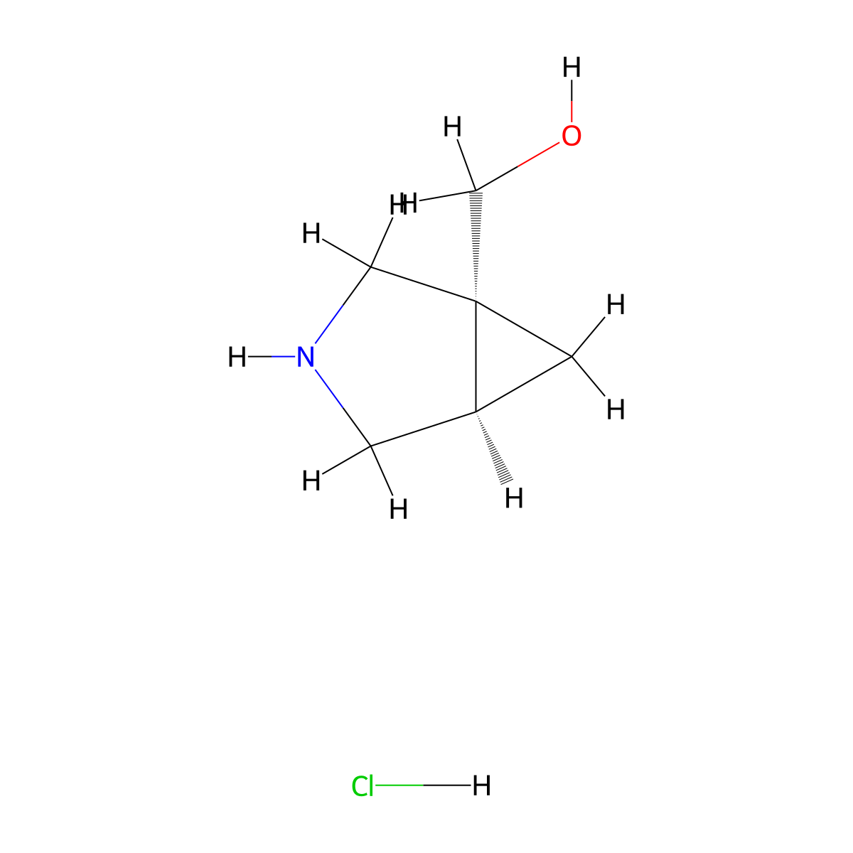 [(1R,5R)-3-azabicyclo[3.1.0]hexan-1-yl]methanol hydrochloride molecular structure, CAS 2624109-34-6