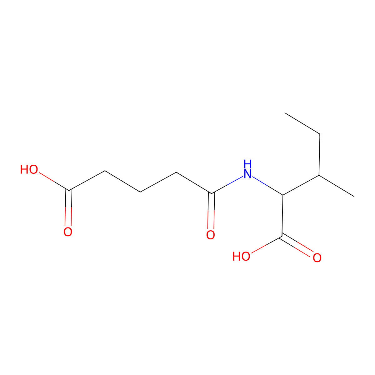 (2S,3S)-2-(4-carboxybutanamido)-3-methylpentanoic acid molecular structure, CAS 2624109-55-1