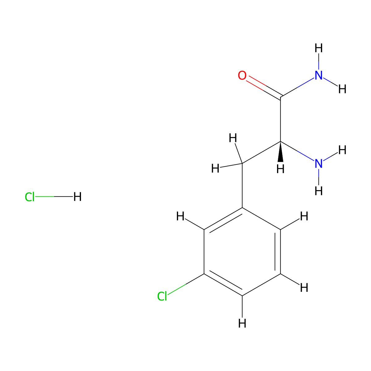 (2R)-2-amino-3-(3-chlorophenyl)propanamide hydrochloride molecular structure, CAS 2624109-56-2