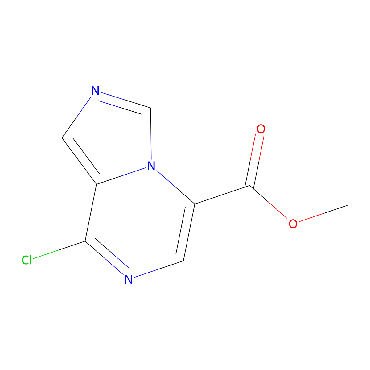 Methyl 8-chloroimidazo(1,5-a)pyrazine-5-carboxylate molecular structure, CAS 2624118-68-7