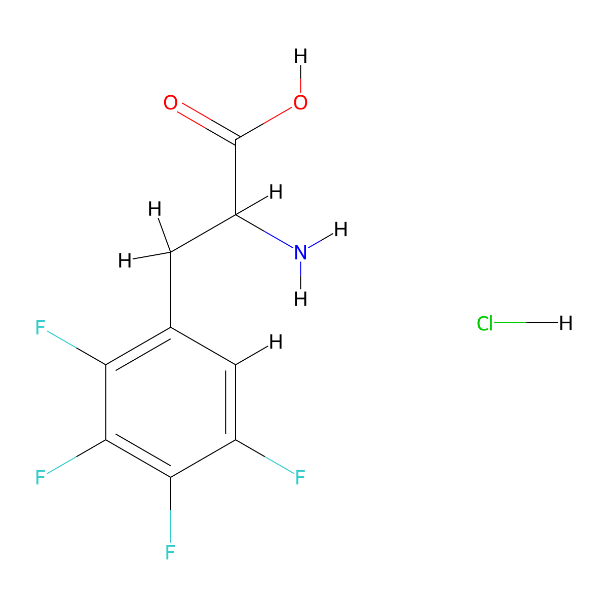 2-Amino-3-(2,3,4,5-tetrafluorophenyl)propanoic acid hydrochloride molecular structure, CAS 2624119-32-8