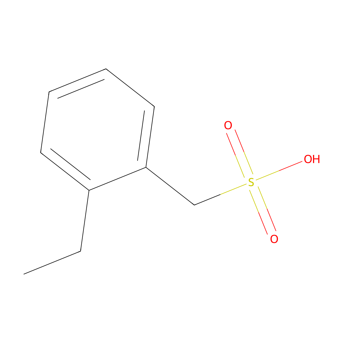 (2-Ethylphenyl)methanesulfonic acid molecular structure, CAS 2624119-40-8
