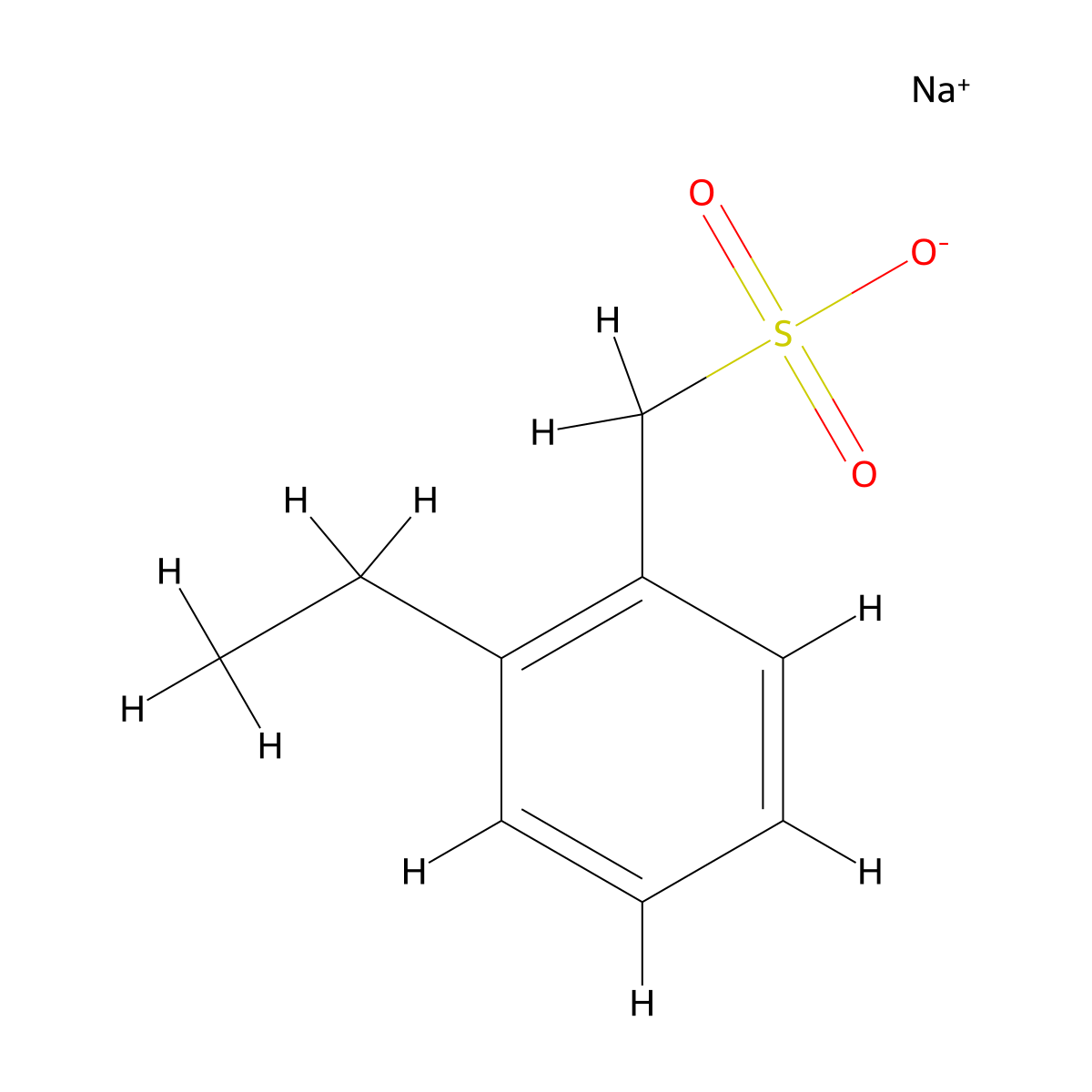 Sodium (2-ethylphenyl)methanesulfonate molecular structure, CAS 2624119-41-9