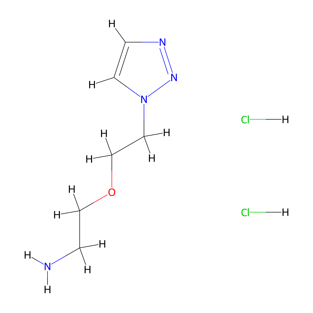 2-[2-(1H-1,2,3-triazol-1-yl)ethoxy]ethan-1-amine dihydrochloride molecular structure, CAS 2624122-41-2