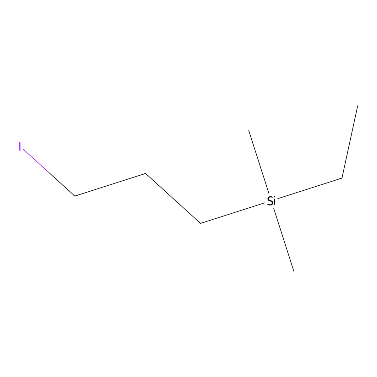 Ethyl(3-iodopropyl)dimethylsilane molecular structure, CAS 2624122-58-1