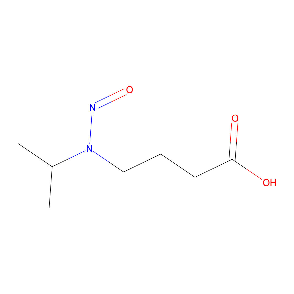 4-[Nitroso(propan-2-yl)amino]butanoic acid molecular structure, CAS 2624122-60-5