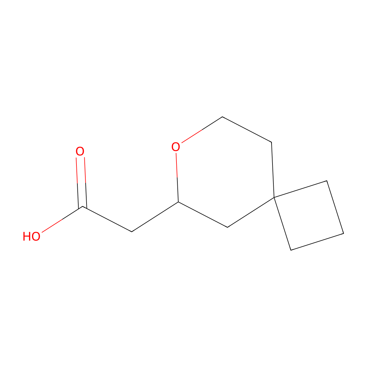 2-{7-Oxaspiro[3.5]nonan-6-yl}acetic acid molecular structure, CAS 2624122-70-7