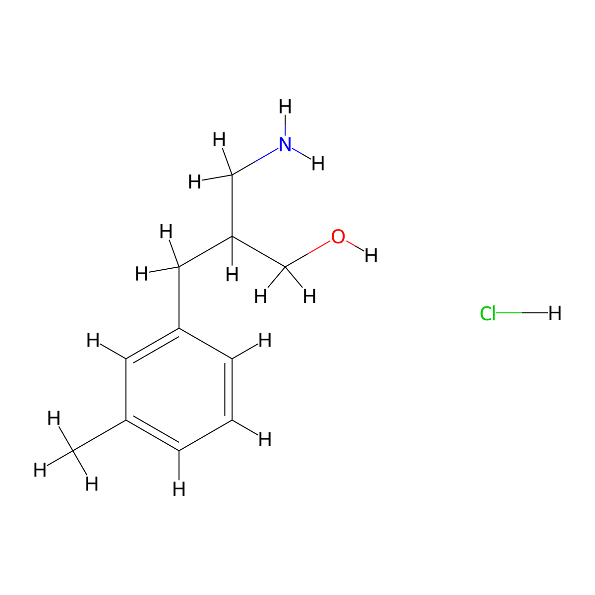 3-Amino-2-[(3-methylphenyl)methyl]propan-1-ol hydrochloride molecular structure, CAS 2624122-75-2