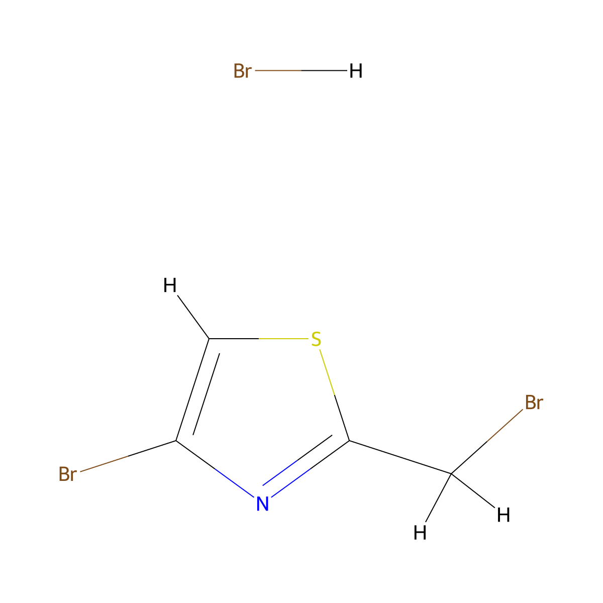 4-Bromo-2-(bromomethyl)-1,3-thiazole hydrobromide molecular structure, CAS 2624125-87-5
