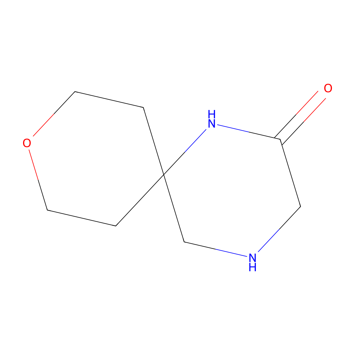 9-Oxa-1,4-diazaspiro[5.5]undecan-2-one molecular structure, CAS 2624126-01-6
