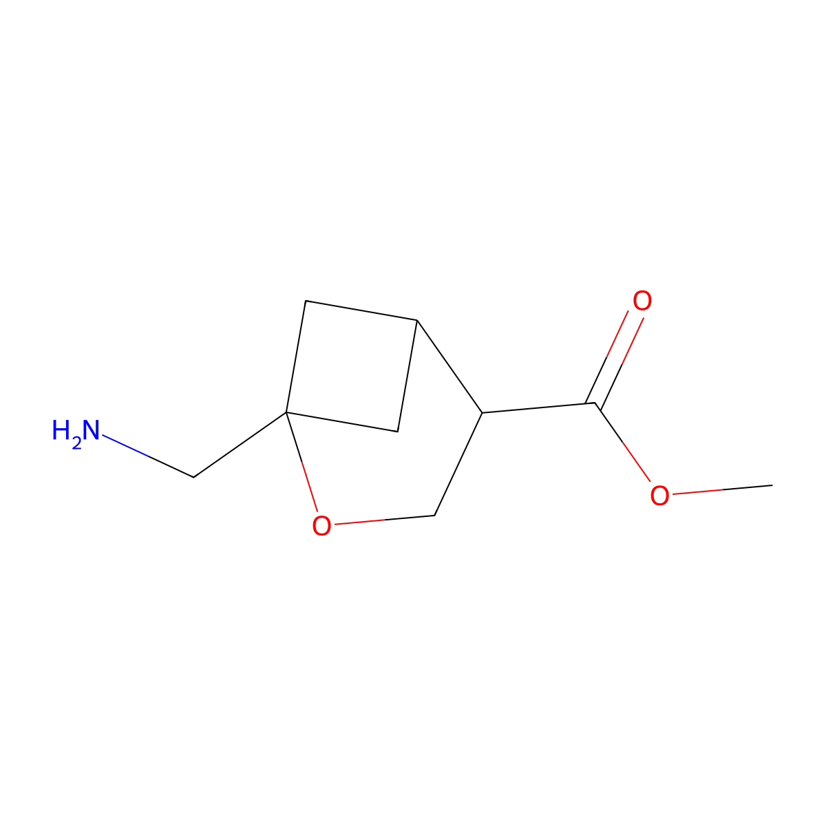 Methyl (1s)-1-(aminomethyl)-2-oxabicyclo[3.1.1]heptane-4-carboxylate molecular structure, CAS 2624126-16-3