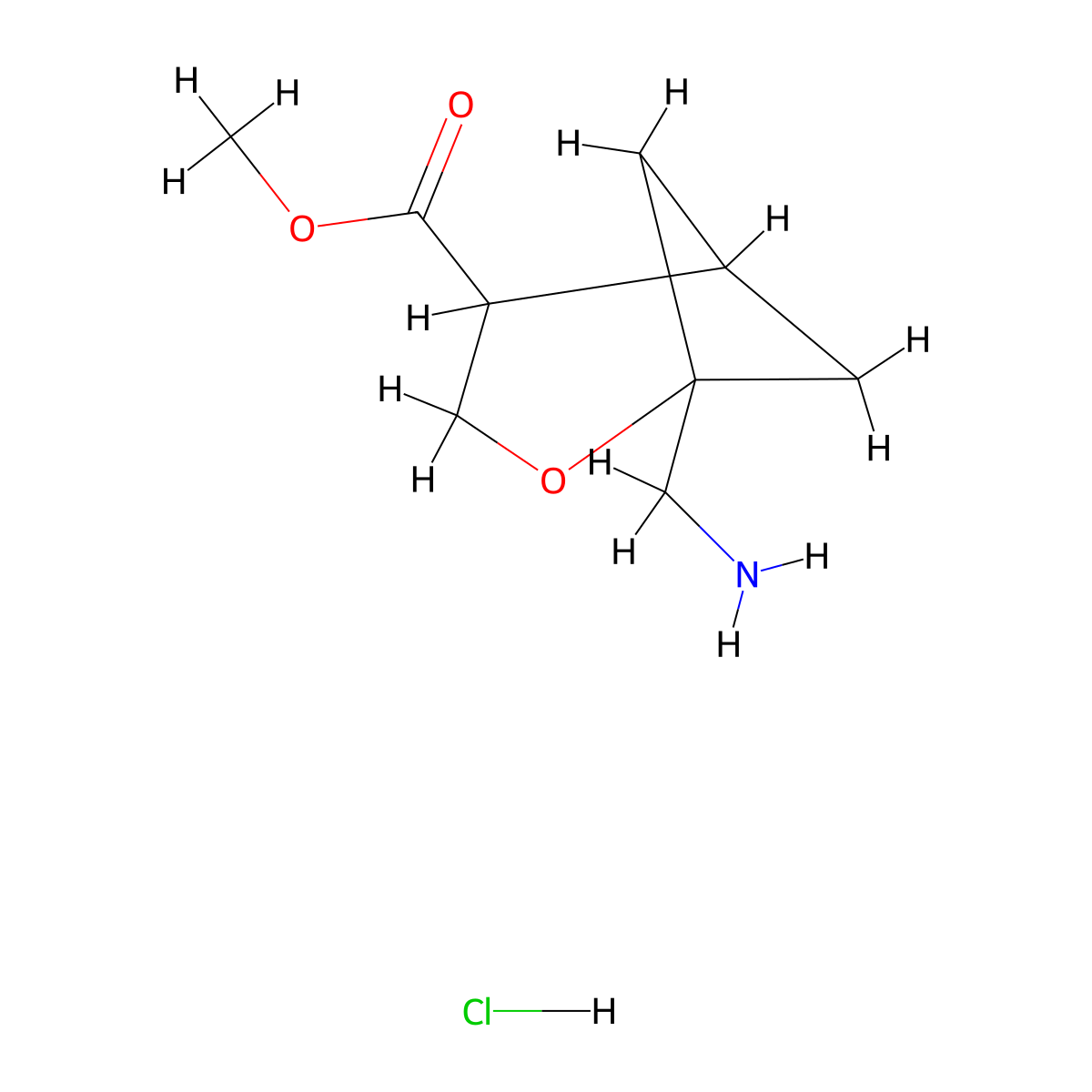 Methyl 1-(aminomethyl)-2-oxabicyclo[3.1.1]heptane-4-carboxylate hydrochloride molecular structure, CAS 2624126-17-4