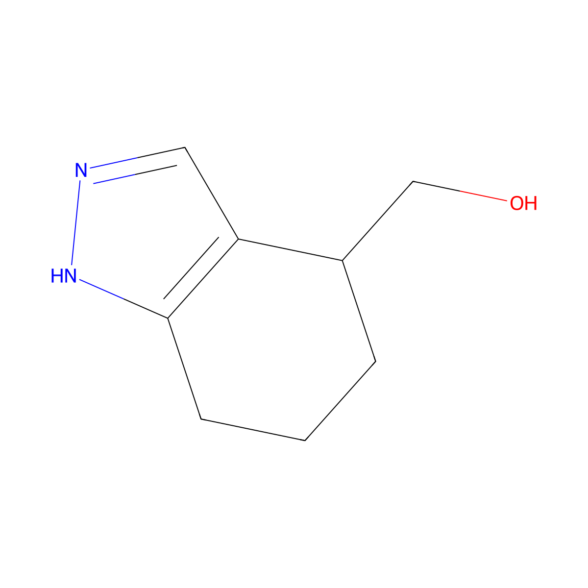 (4,5,6,7-tetrahydro-1H-indazol-4-yl)methanol molecular structure, CAS 2624126-32-3