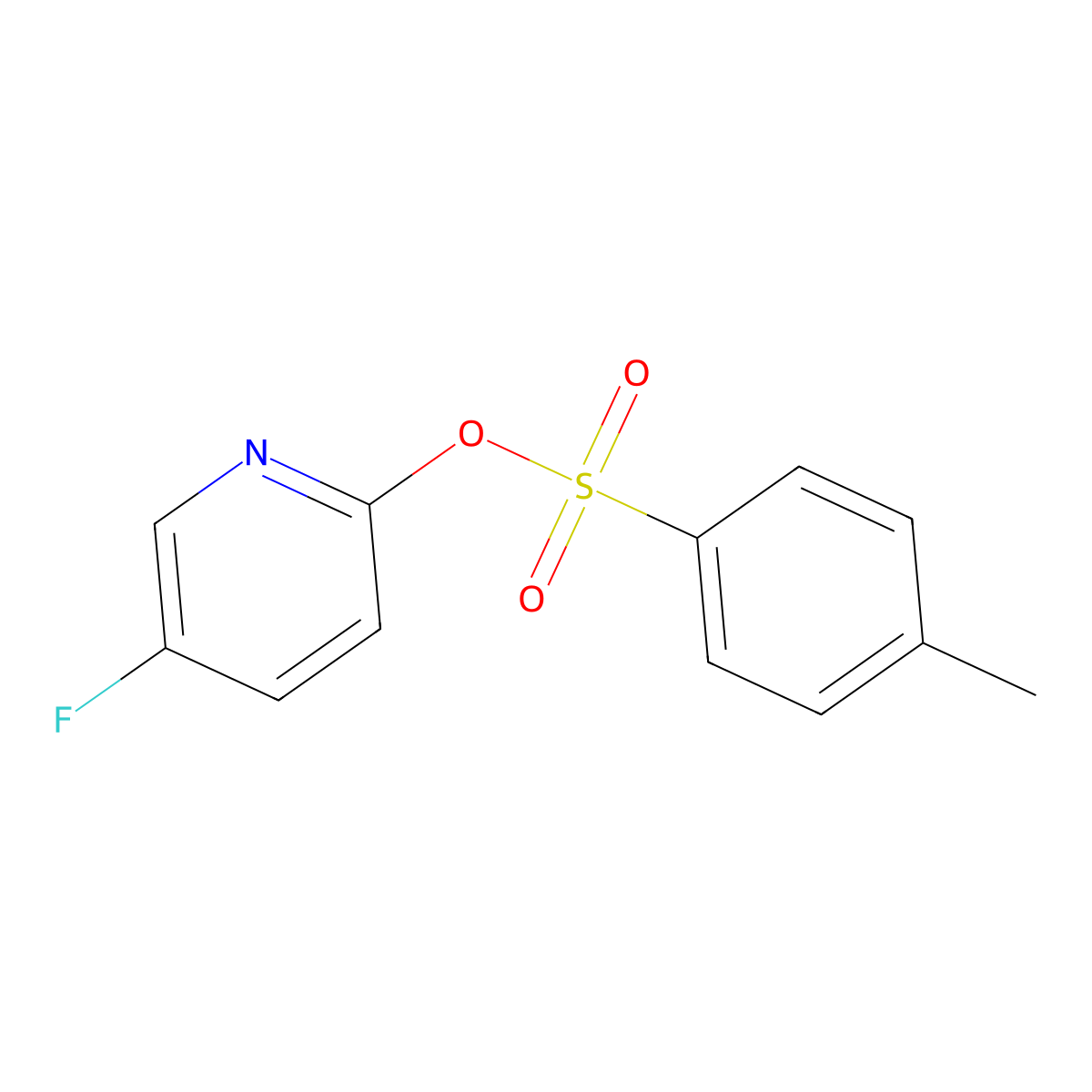 5-Fluoropyridin-2-yl 4-methylbenzene-1-sulfonate molecular structure, CAS 2624127-10-0
