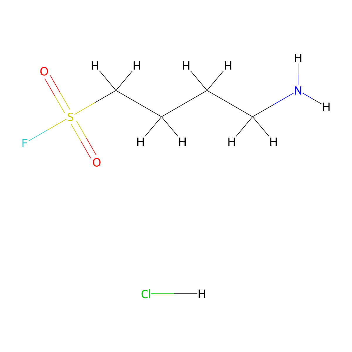 4-Aminobutane-1-sulfonyl fluoride hydrochloride molecular structure, CAS 2624128-54-5