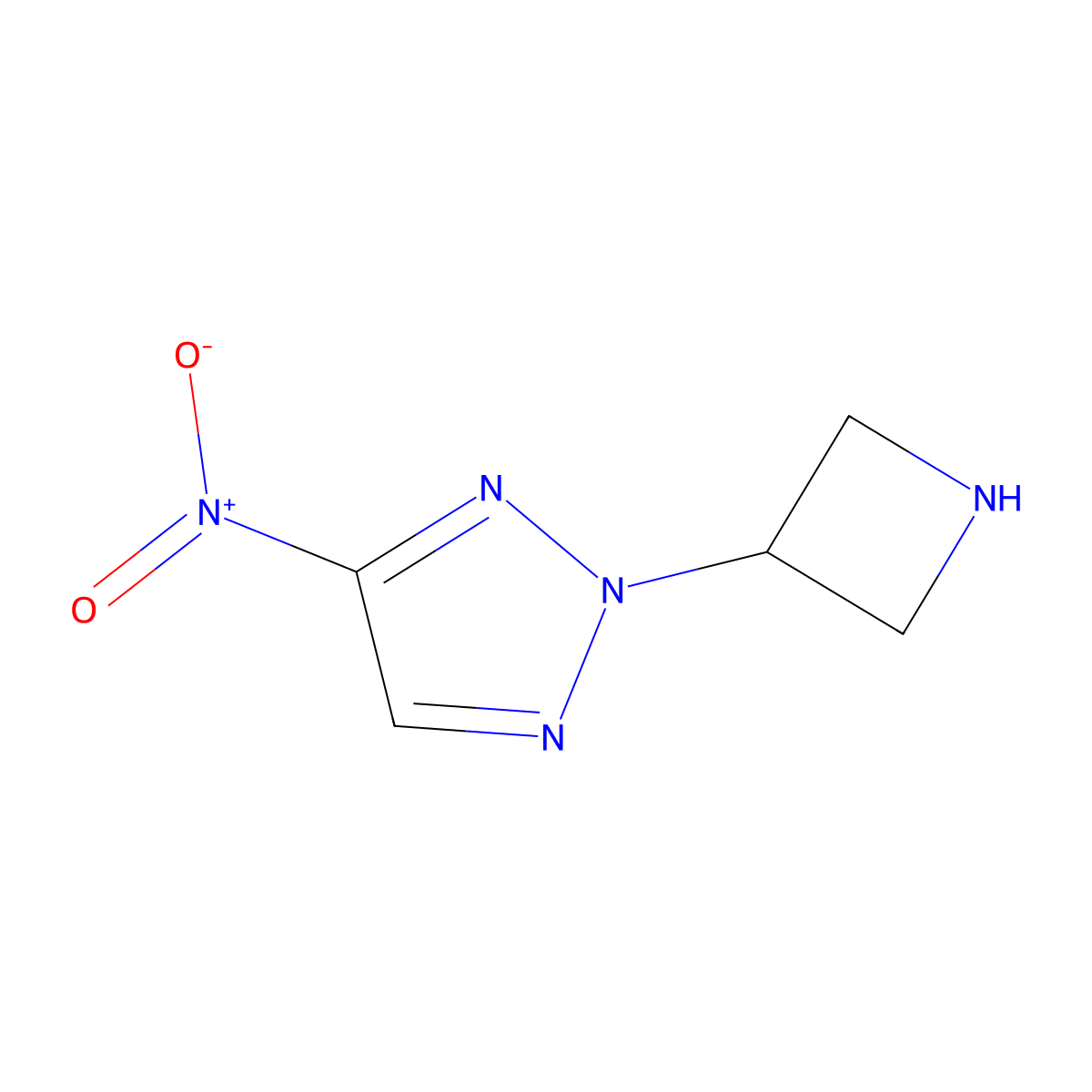 2-(azetidin-3-yl)-4-nitro-2H-1,2,3-triazole molecular structure, CAS 2624129-11-7