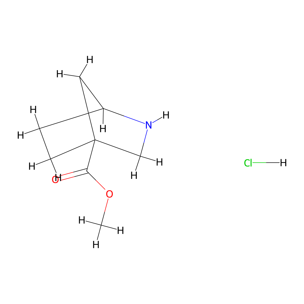 Methyl 2-azabicyclo[2.2.1]heptane-4-carboxylate hydrochloride molecular structure, CAS 2624129-19-5