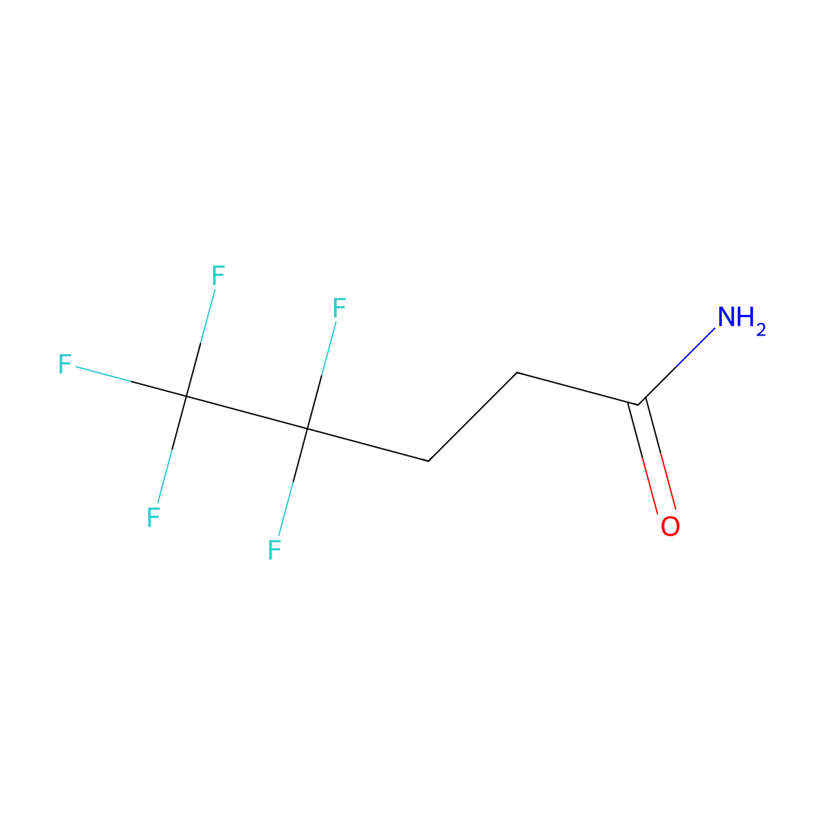 4,4,5,5,5-Pentafluoropentanamide molecular structure, CAS 2624129-29-7
