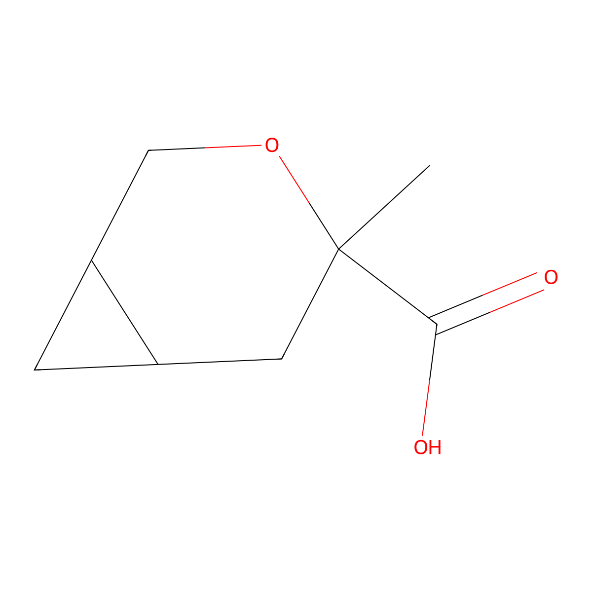 4-Methyl-3-oxabicyclo[4.1.0]heptane-4-carboxylic acid molecular structure, CAS 2624130-07-8