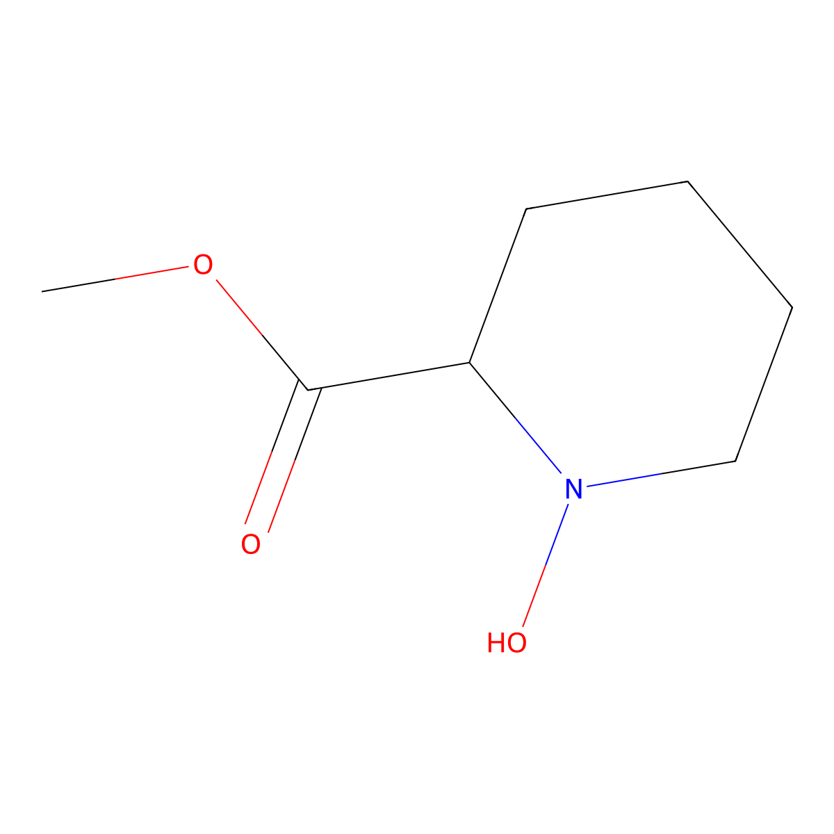 Methyl 1-hydroxypiperidine-2-carboxylate molecular structure, CAS 2624131-95-7
