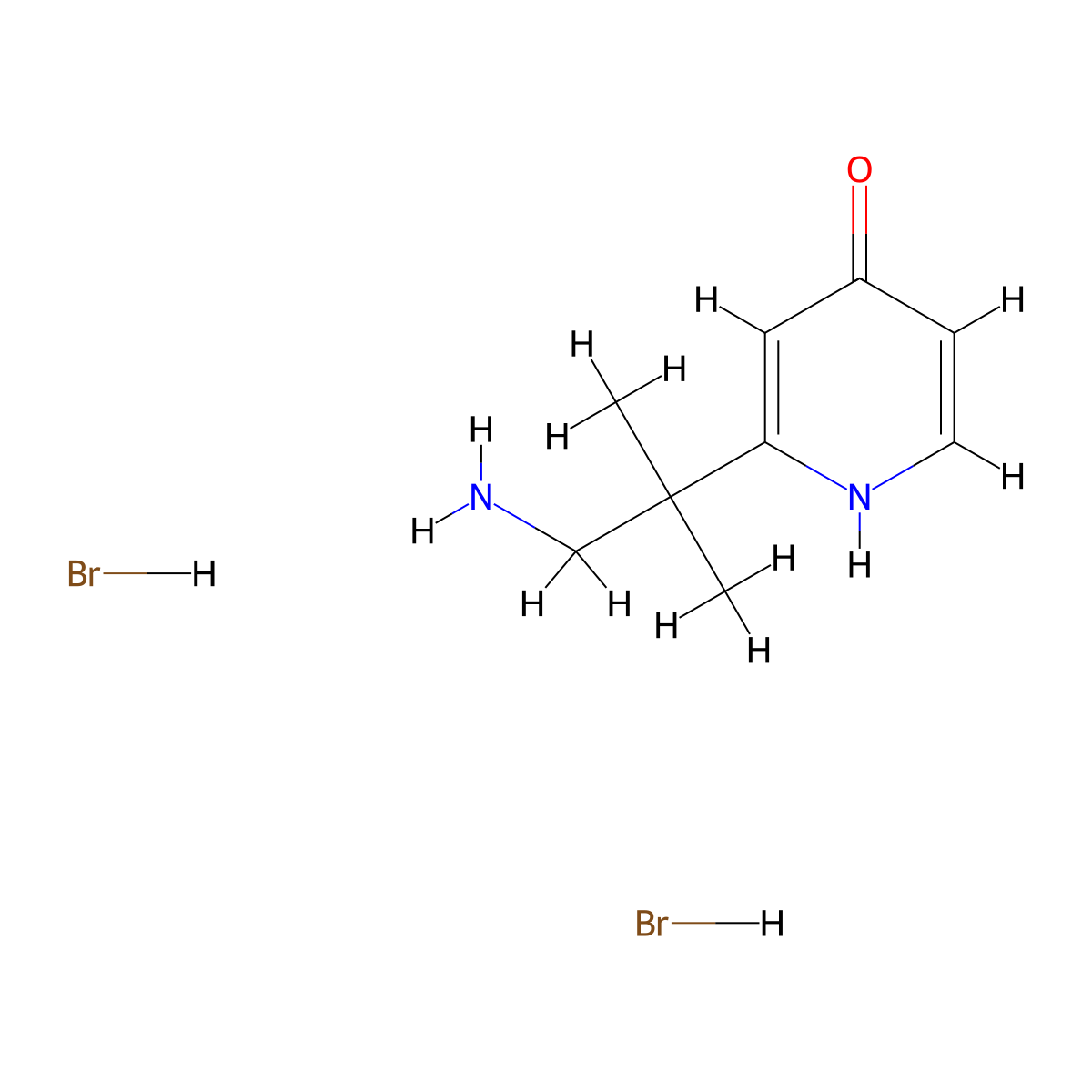 2-(1-Amino-2-methylpropan-2-yl)-1,4-dihydropyridin-4-one dihydrobromide molecular structure, CAS 2624132-00-7
