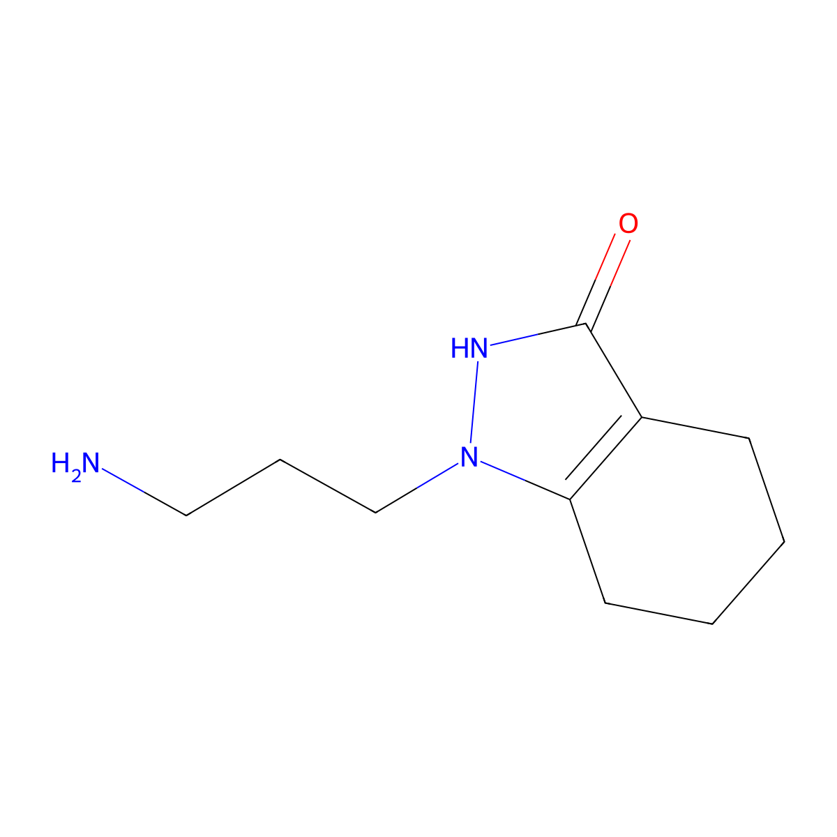 1-(3-Aminopropyl)-4,5,6,7-tetrahydro-1h-indazol-3-ol molecular structure, CAS 2624132-58-5