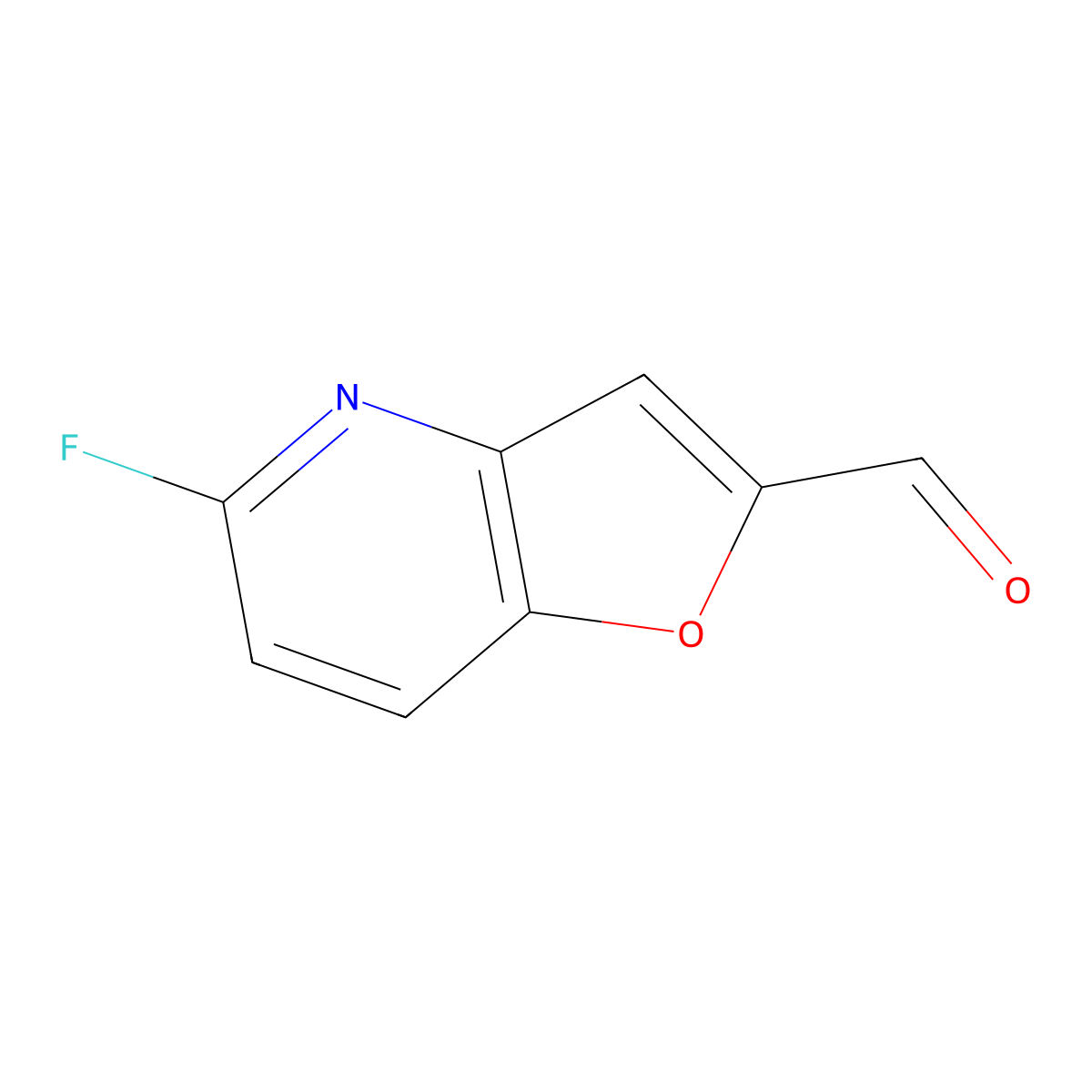 5-Fluorofuro[3,2-b]pyridine-2-carbaldehyde molecular structure, CAS 2624133-83-9