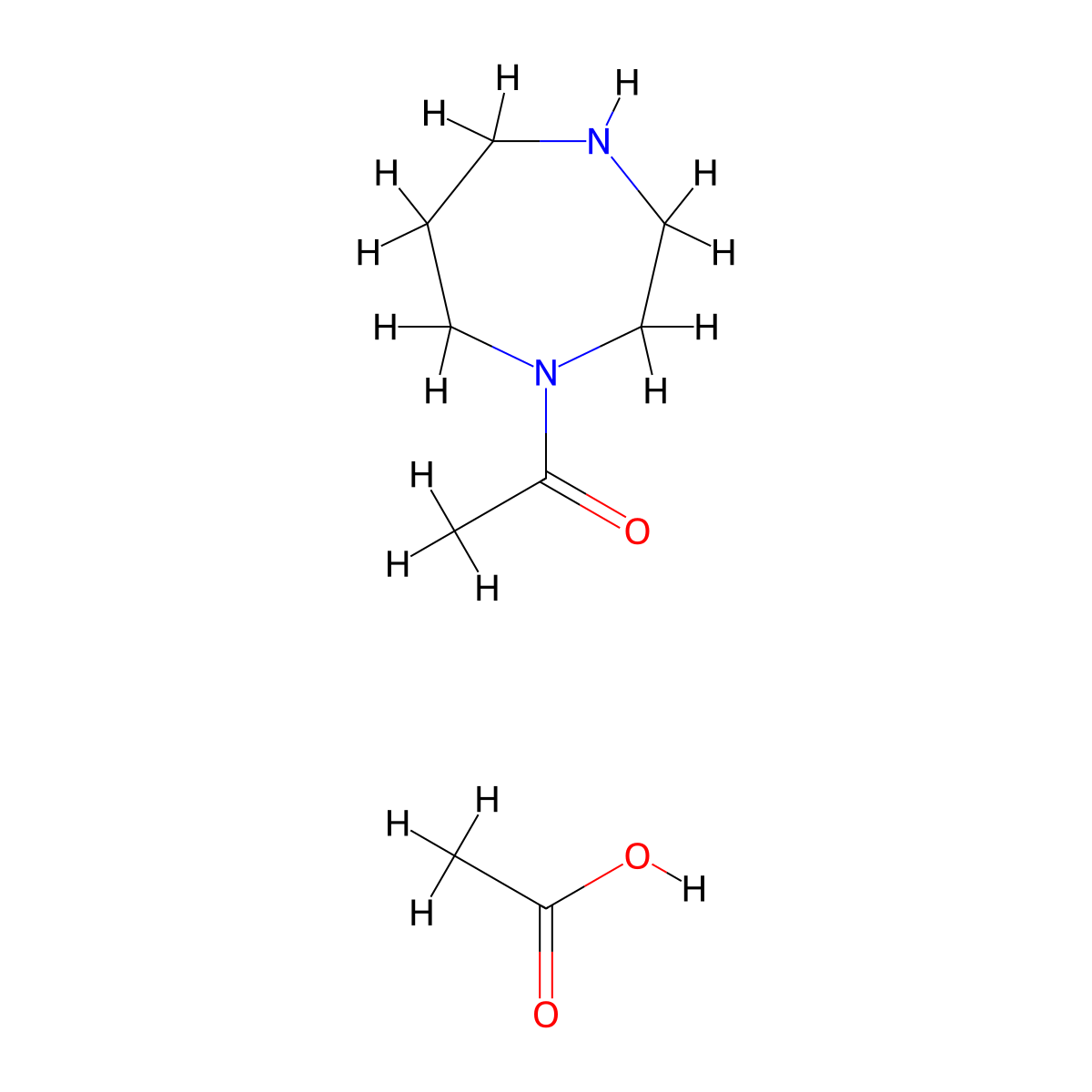 1-(1,4-Diazepan-1-yl)ethan-1-one; acetic acid molecular structure, CAS 2624133-98-6