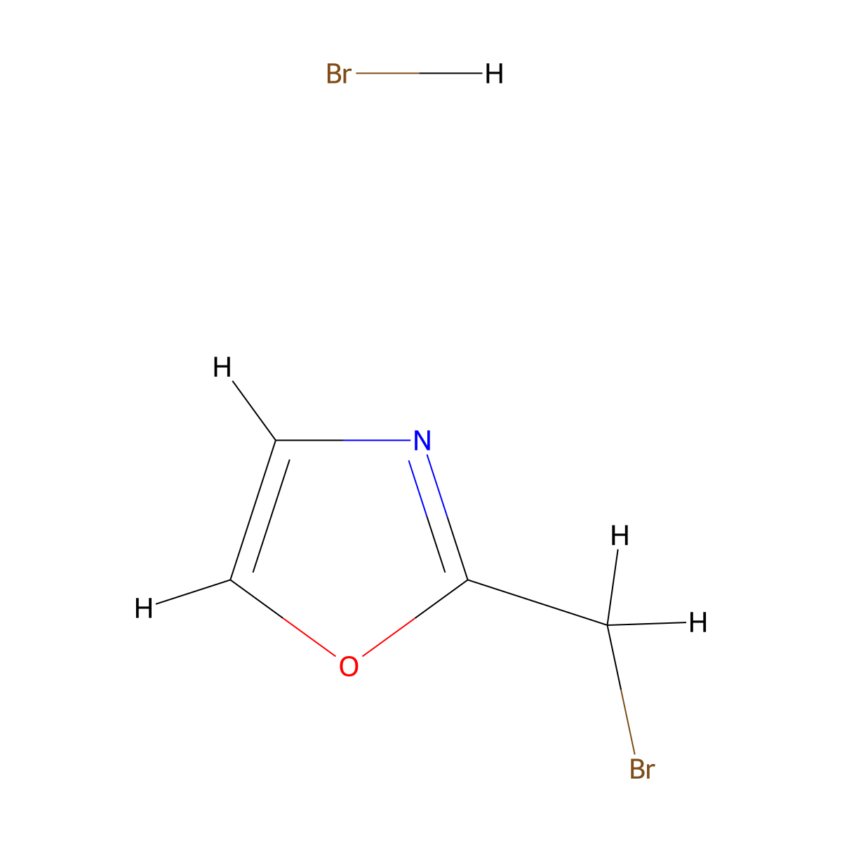 2-(Bromomethyl)-1,3-oxazole hydrobromide molecular structure, CAS 2624134-12-7
