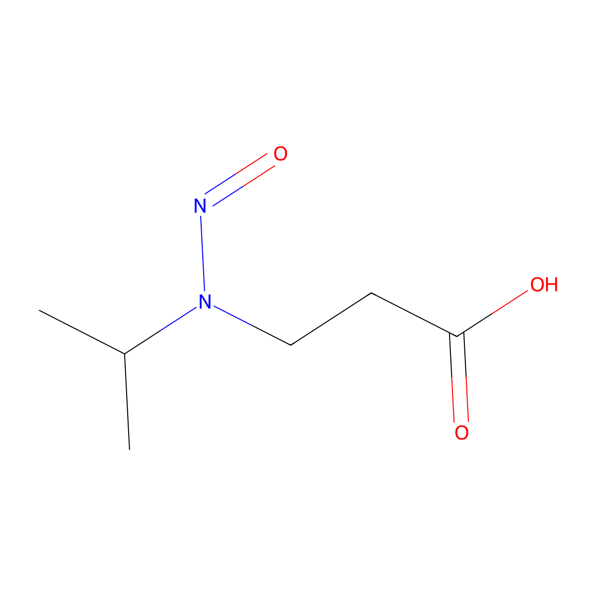 3-[Nitroso(propan-2-yl)amino]propanoic acid molecular structure, CAS 2624134-23-0