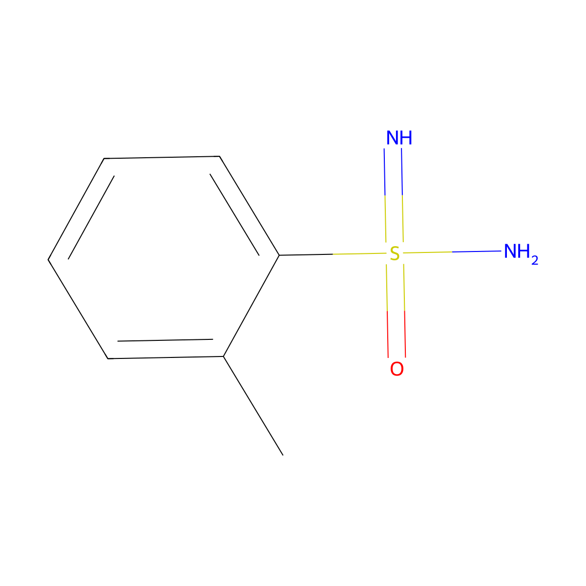 2-Methylbenzene-1-sulfonoimidamide molecular structure, CAS 2624134-63-8