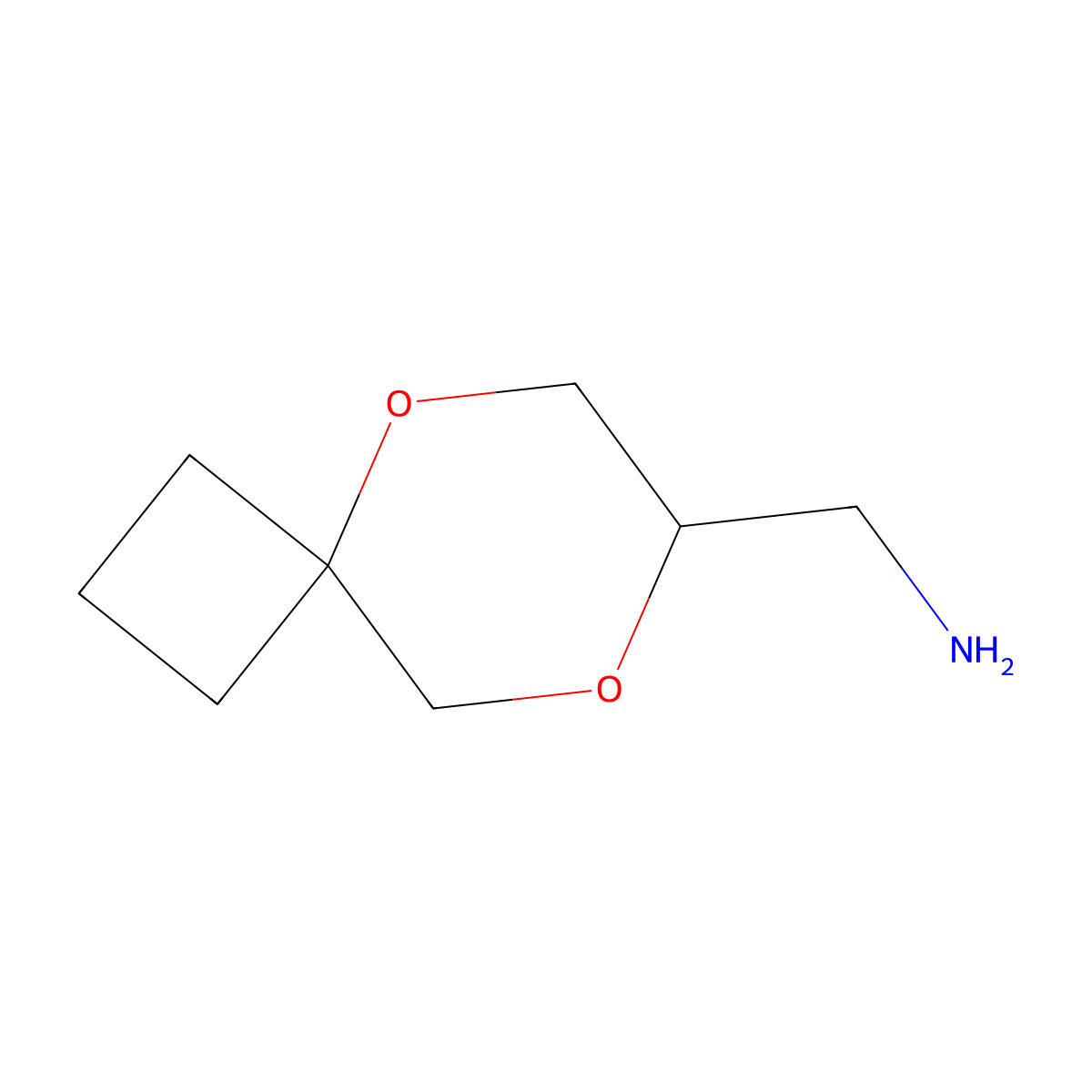 1-{5,8-Dioxaspiro[3.5]nonan-7-yl}methanamine molecular structure, CAS 2624134-68-3