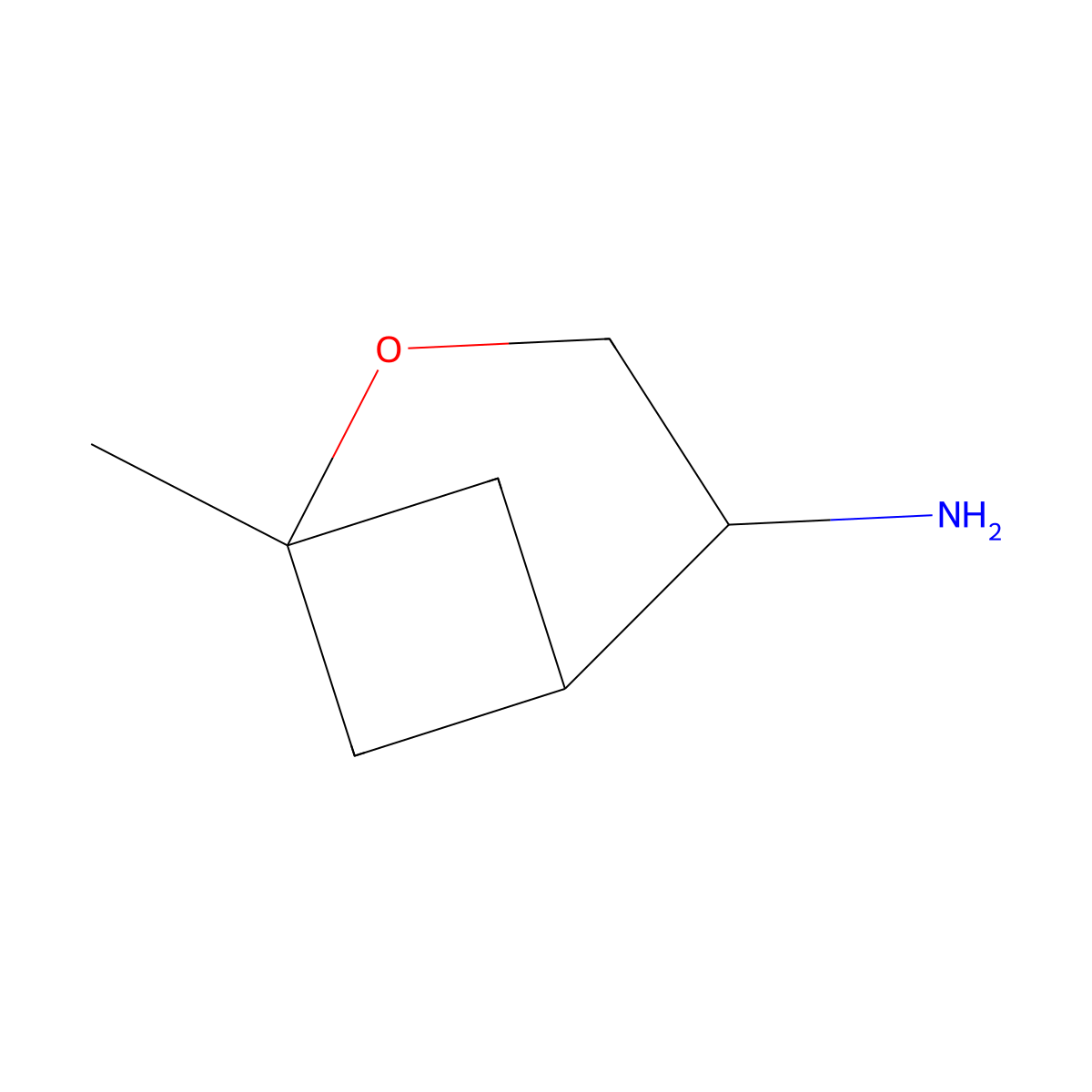 1-Methyl-2-oxabicyclo[3.1.1]heptan-4-amine molecular structure, CAS 2624135-04-0