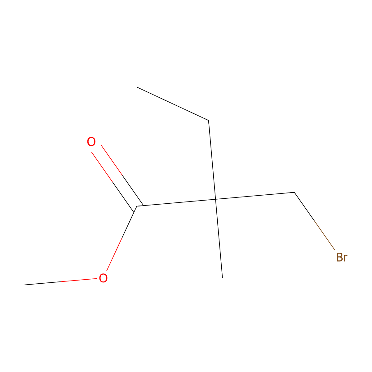 Methyl 2-(bromomethyl)-2-methylbutanoate molecular structure, CAS 2624135-11-9