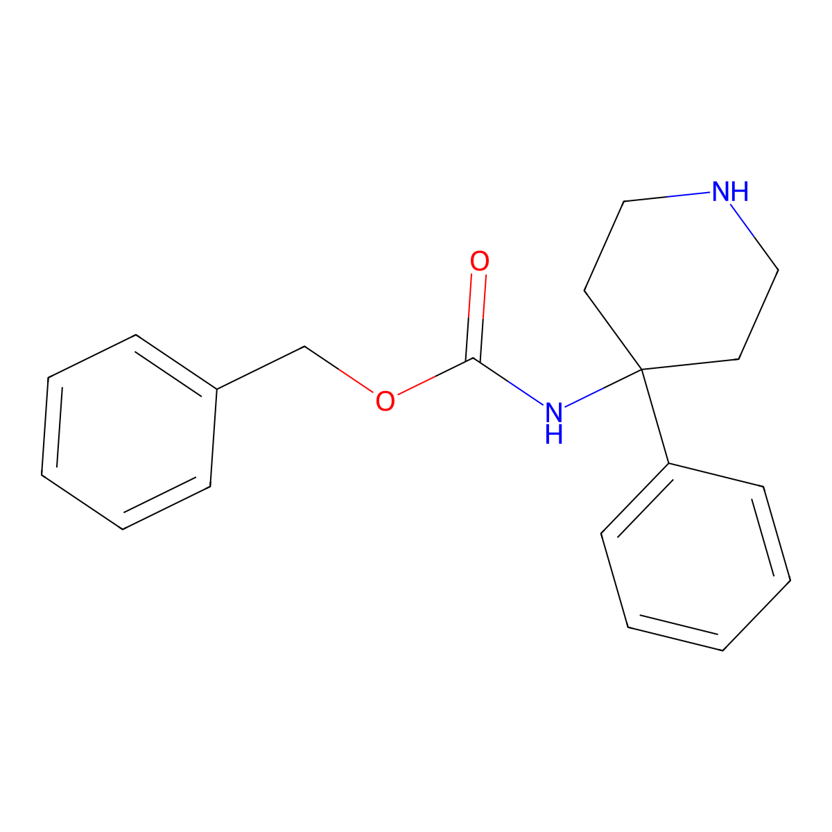 benzyl N-(4-phenylpiperidin-4-yl)carbamate molecular structure, CAS 2624135-31-3