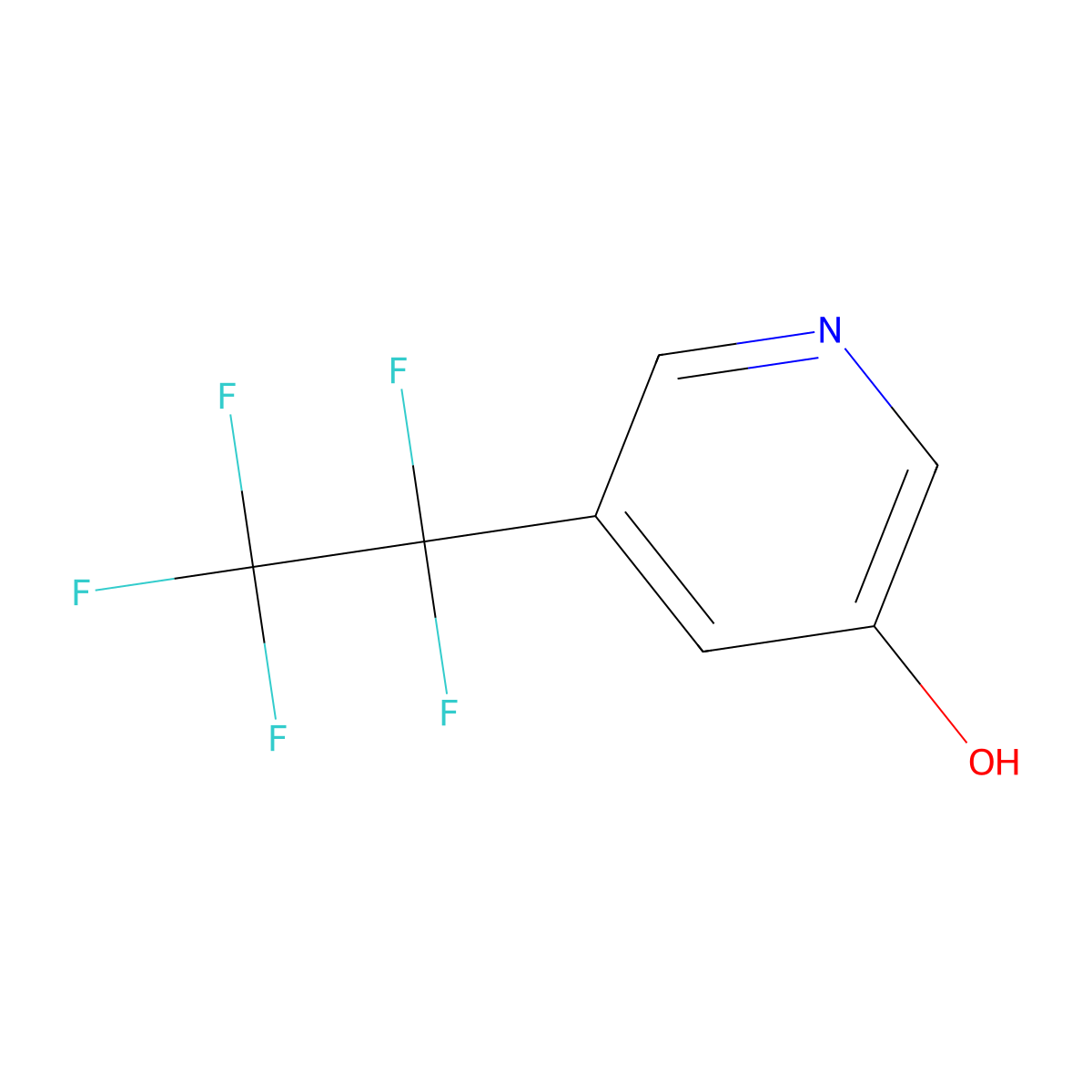 5-(1,1,2,2,2-Pentafluoroethyl)pyridin-3-ol molecular structure, CAS 2624135-39-1
