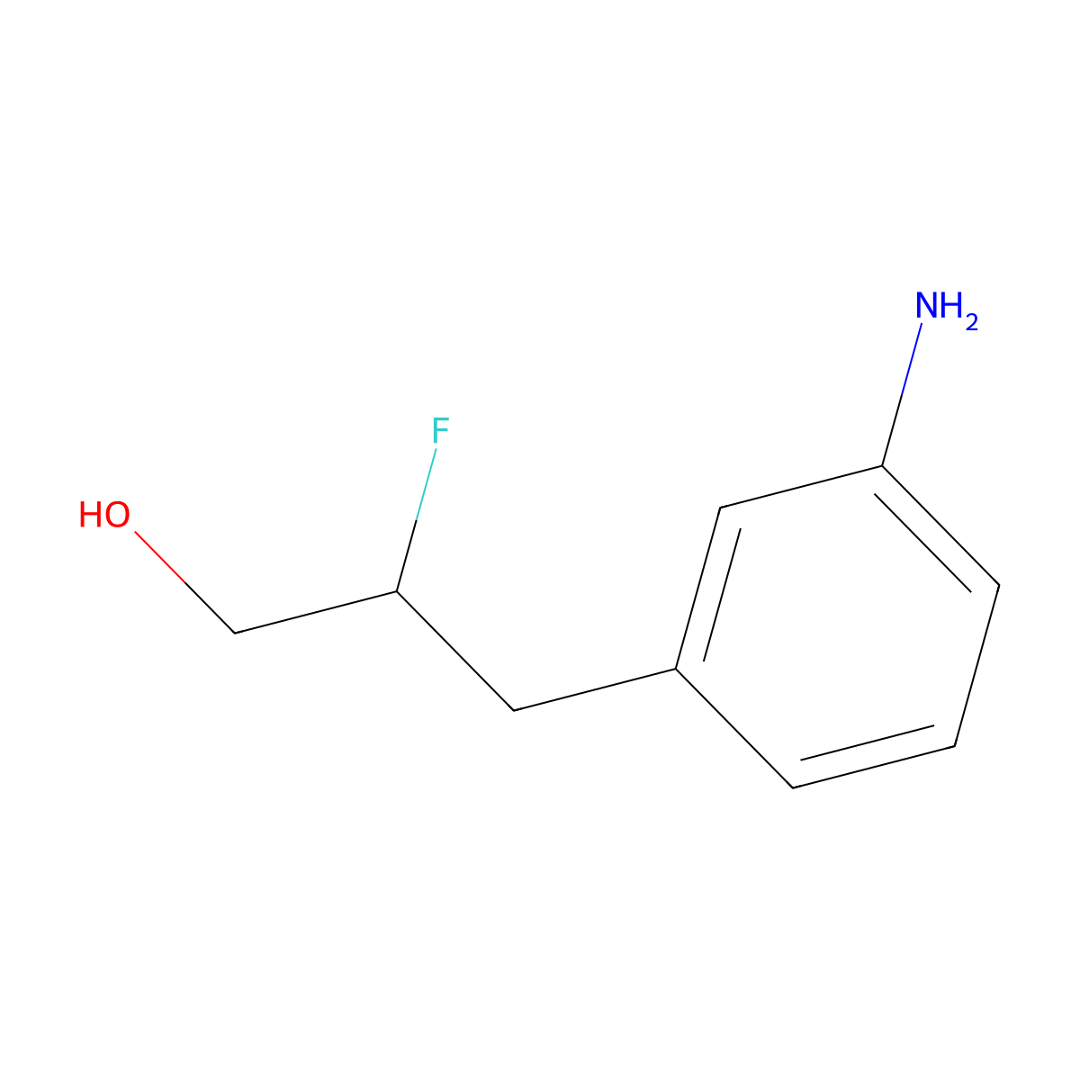 3-(3-Aminophenyl)-2-fluoropropan-1-ol molecular structure, CAS 2624135-53-9