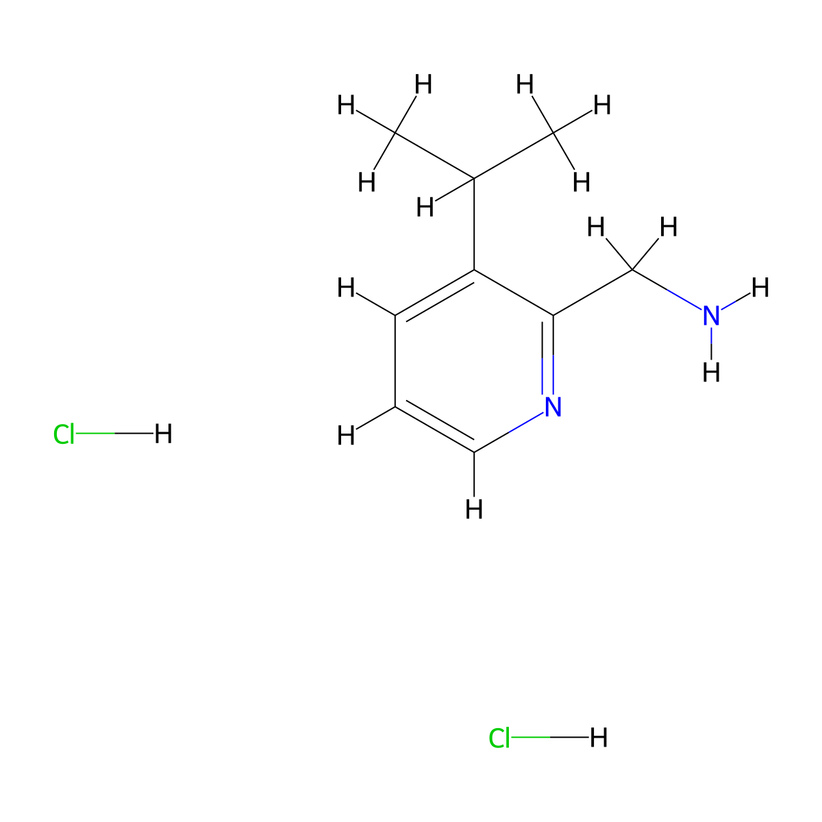 1-(3-(Propan-2-yl)pyridin-2-yl)methanamine dihydrochloride molecular structure, CAS 2624135-82-4