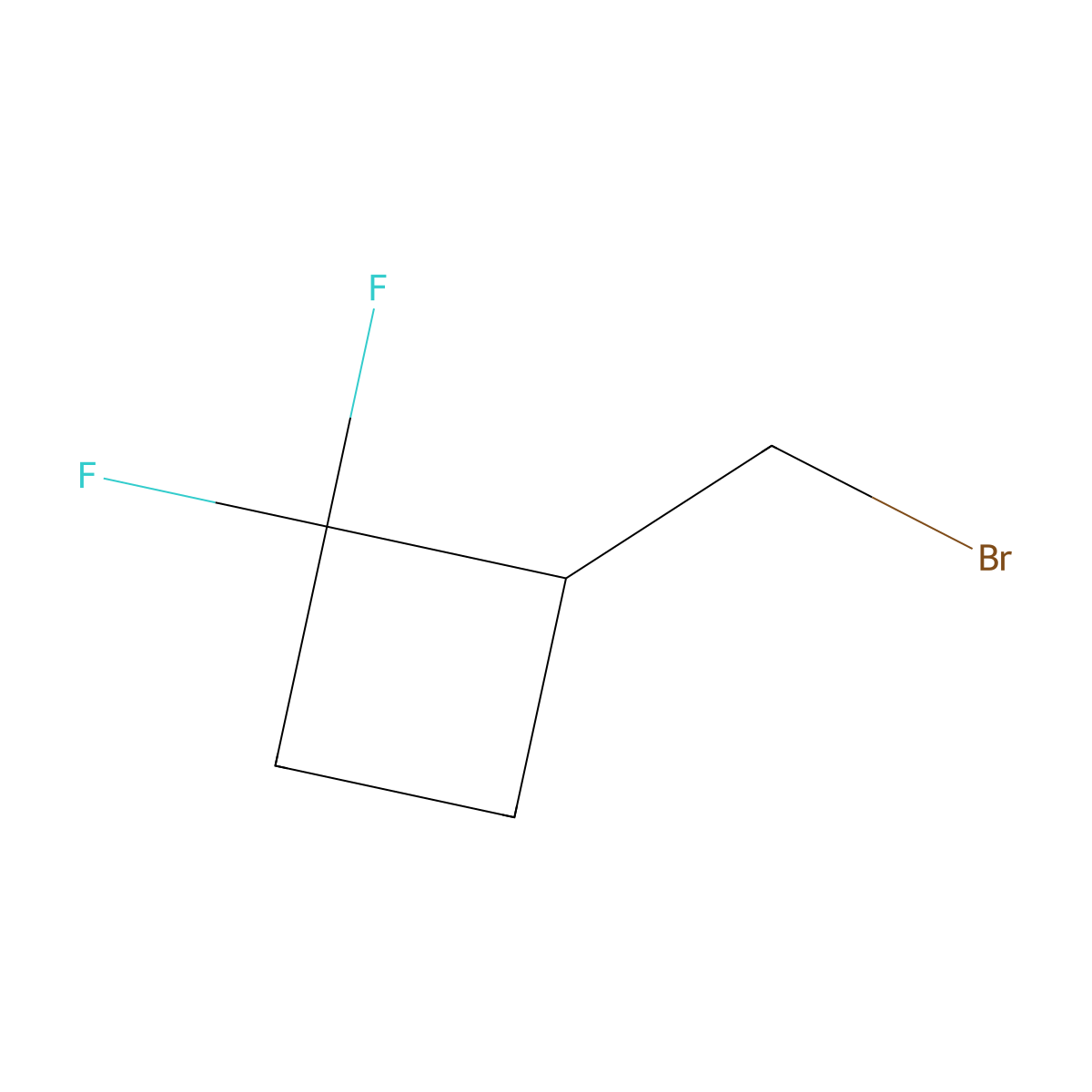 2-(Bromomethyl)-1,1-difluorocyclobutane molecular structure, CAS 2624135-87-9