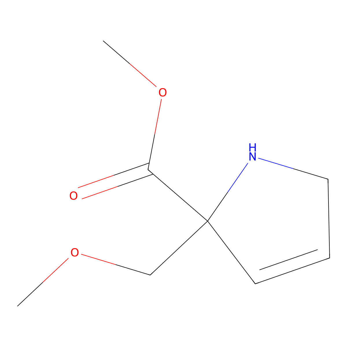 methyl 2-(methoxymethyl)-2,5-dihydro-1H-pyrrole-2-carboxylate molecular structure, CAS 2624135-99-3