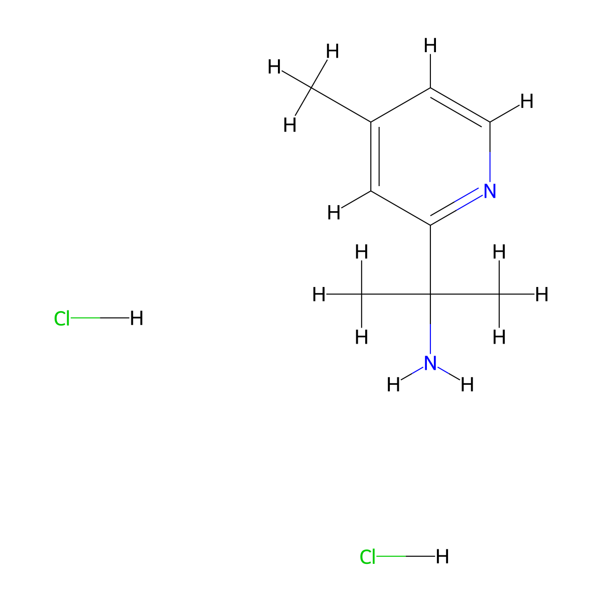 2-(4-Methylpyridin-2-yl)propan-2-amine dihydrochloride molecular structure, CAS 2624136-04-3