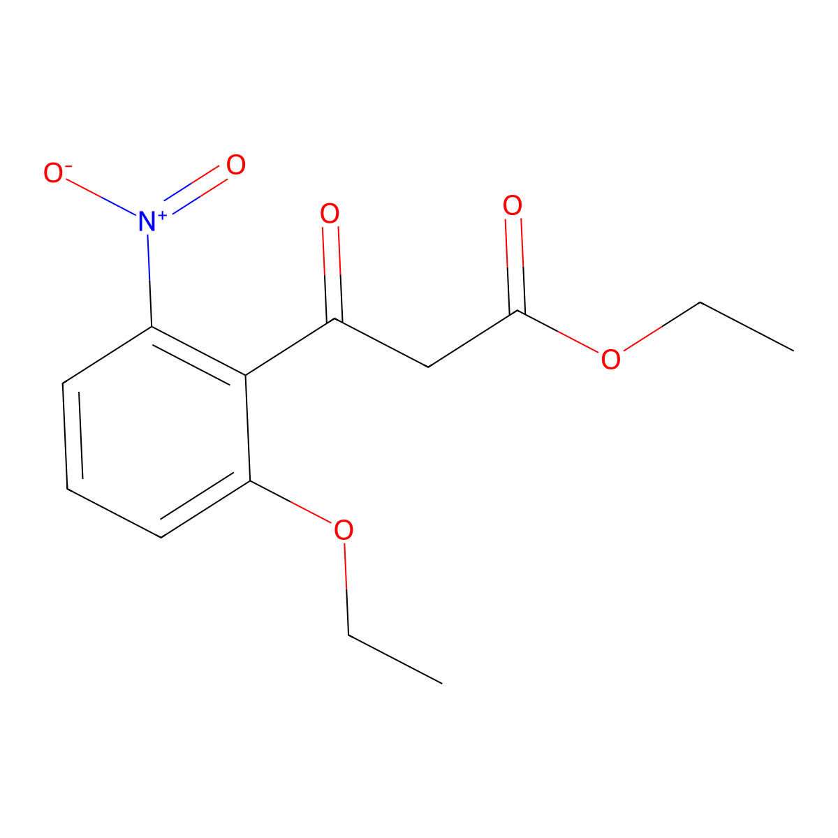 Ethyl 3-(2-ethoxy-6-nitrophenyl)-3-oxopropanoate molecular structure, CAS 2624136-24-7