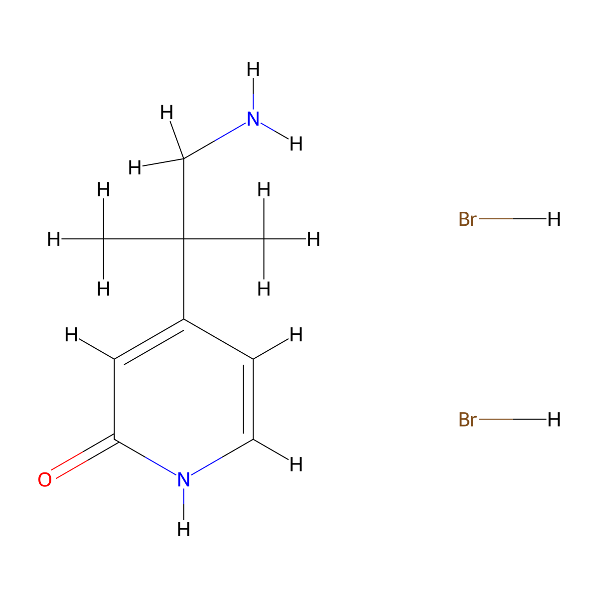 4-(1-Amino-2-methylpropan-2-yl)-1,2-dihydropyridin-2-one dihydrobromide molecular structure, CAS 2624136-34-9