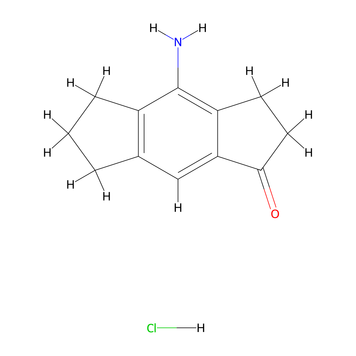 4-Amino-1,2,3,5,6,7-hexahydro-s-indacen-1-one hydrochloride molecular structure, CAS 2624136-37-2