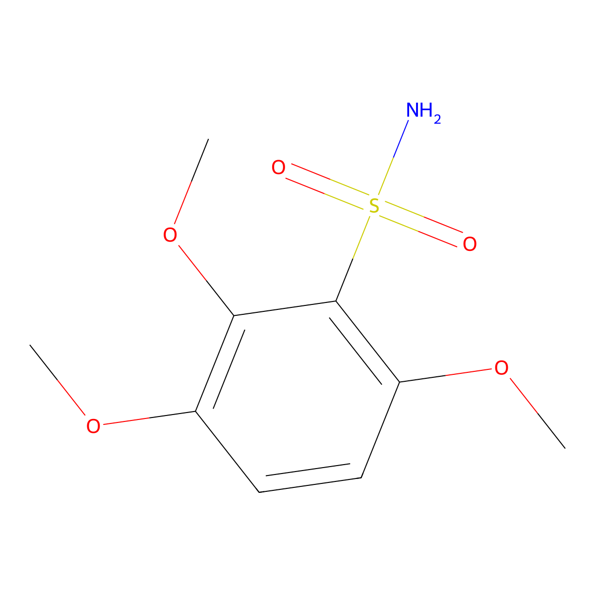 2,3,6-Trimethoxybenzene-1-sulfonamide molecular structure, CAS 2624136-46-3