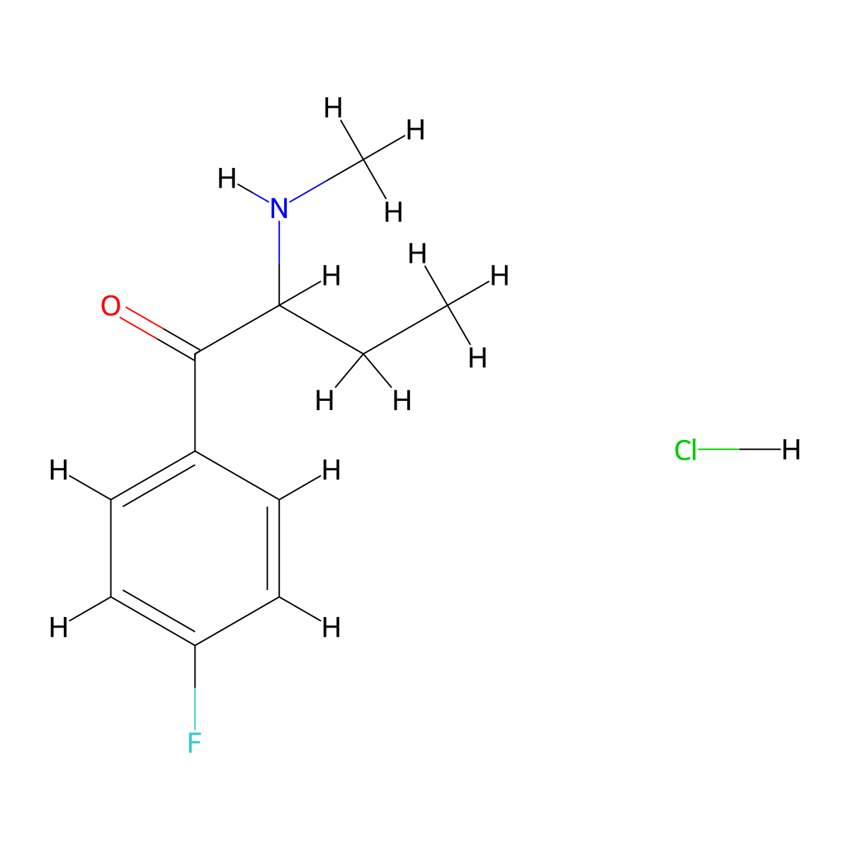1-(4-Fluorophenyl)-2-(methylamino)butan-1-one,monohydrochloride molecular structure, CAS 2624137-27-3