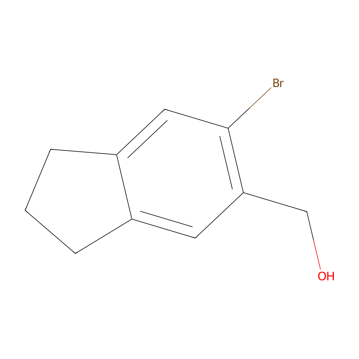 (6-bromo-2,3-dihydro-1H-inden-5-yl)methanol molecular structure, CAS 2624137-38-6