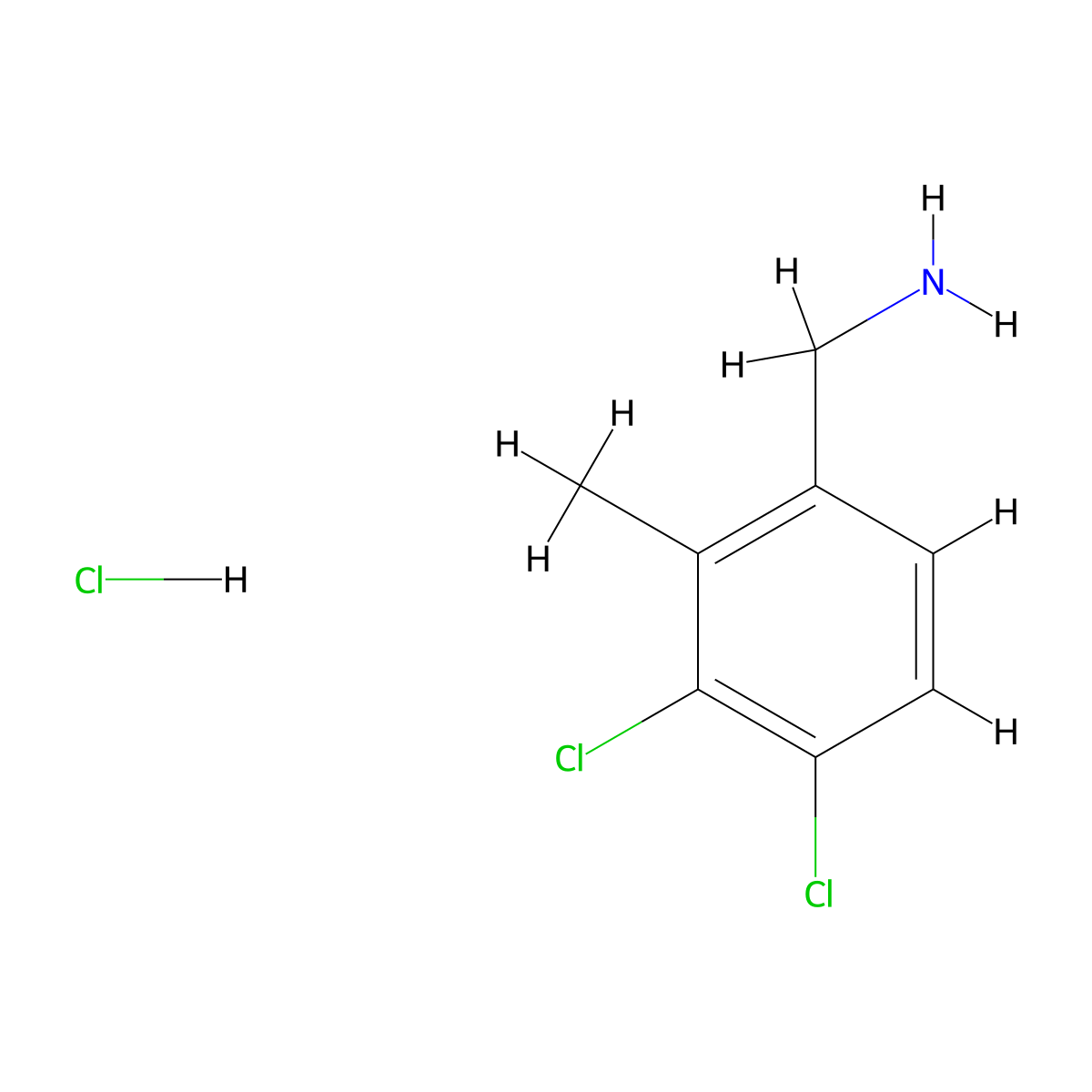 1-(3,4-Dichloro-2-methylphenyl)methanamine hydrochloride molecular structure, CAS 2624137-53-5