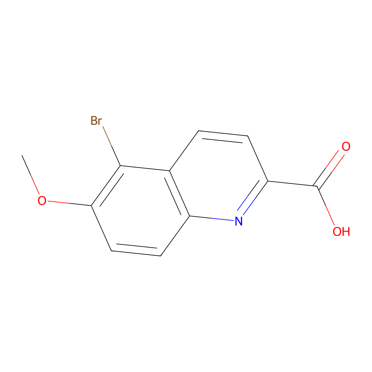 5-Bromo-6-methoxyquinoline-2-carboxylic acid molecular structure, CAS 2624138-22-1